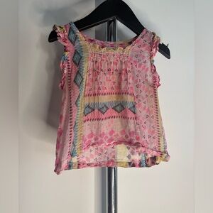 Peek Little Peanut Boho Print Sleeveless Top | Size 12–18 Months